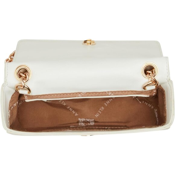 Crossbody Bag Polyester Flap Ruched Chain Swag Compact for Women - Picture 3 of 6